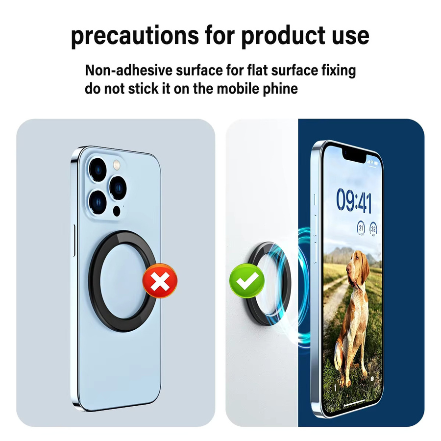 WSSHE Magnetischer Ringhalter in Blau für iPhone 17 16 15 14 Pro/Plus – Magnetischer Wand- und Autoständer für dein Mobiltelefon - Bild 5