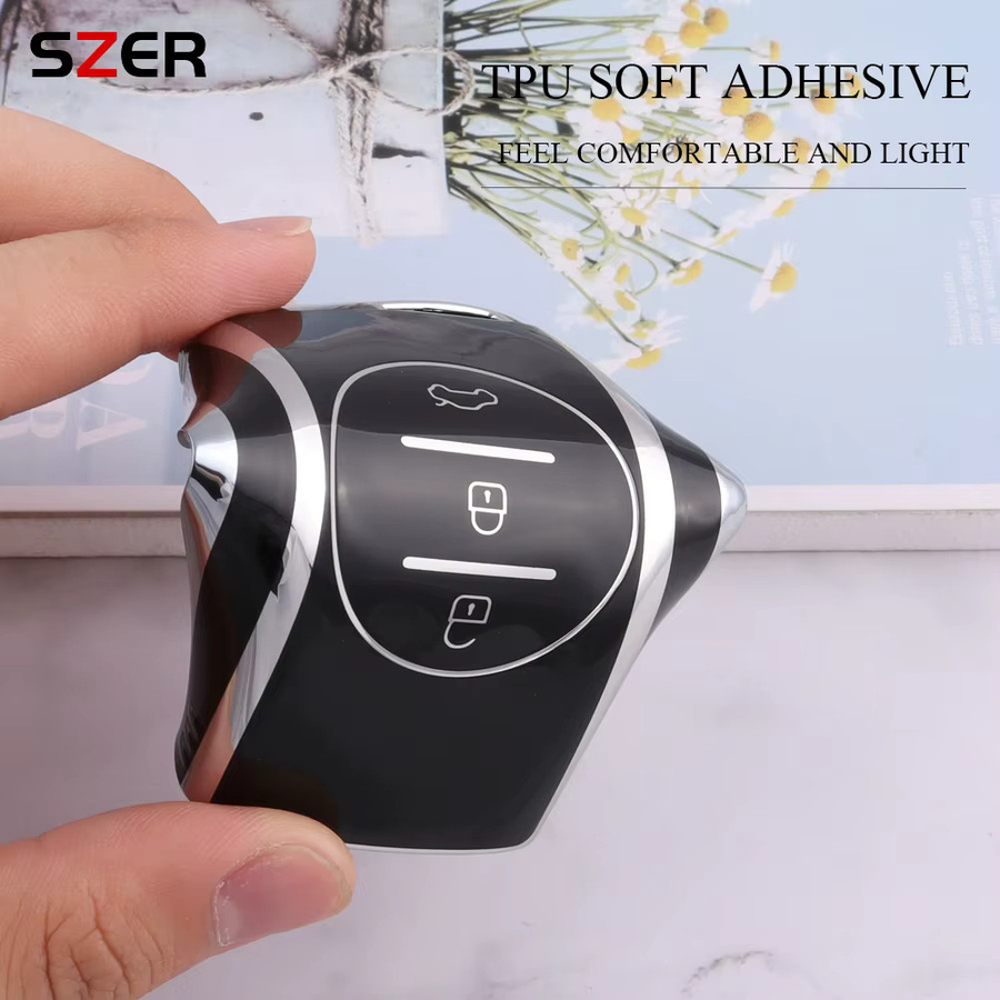 SZER TPU Autoschlüsselhülle in Schwarz für Chery Tiggo 7 Pro 8 Pro Exeed Tiggo 2 3x Arrizo 5 Pro Gx 5x EQ7 2021 - Bild 4