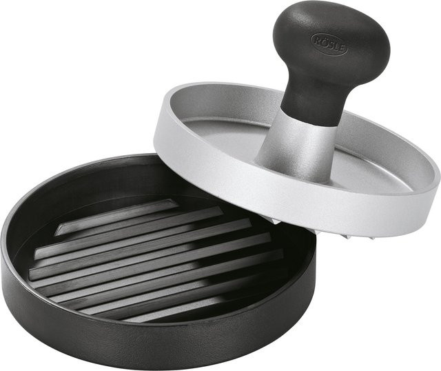 Rösle Burgerpresse aus Edelstahl und Aluminium in Silber, Durchmesser: 11 cm - Bild 1