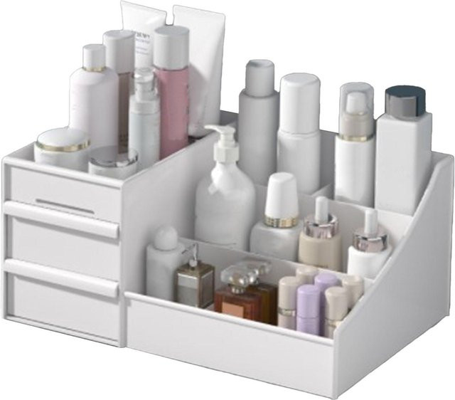 TOMTOP JMS Make-up-Organizer mit großer Kapazität und Schubladen für deinen Schminktisch, grau - Bild 1