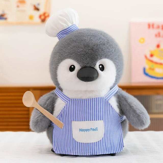 Dicker Pinguin Plüschtier, Bunt / Mehrfarbig, Grau - Bild 1