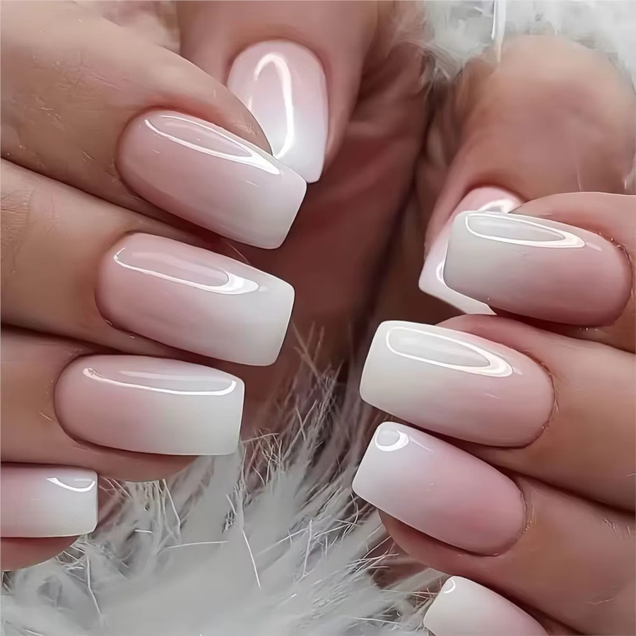 MingLee Künstliche Nägel, Rosa-Weiß, Glänzend, 120 Stück - Bild 5