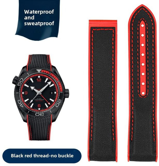 ZETHYDUM Uhrenarmband Silikon, Herren, rot - Bild 1