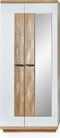 Garderobenschrank MONDO LISANA in Wild Oak und Weiß mit Spiegeltüren und Softclose-Funktion, B/T/H: 85 x 38 x 197 cm