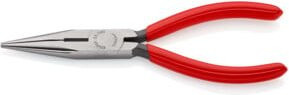Knipex Flachrundzange mit Schneide Radiozange schwarz atramentiert mit Kunststoffüberzug 160 mm - Bild 1