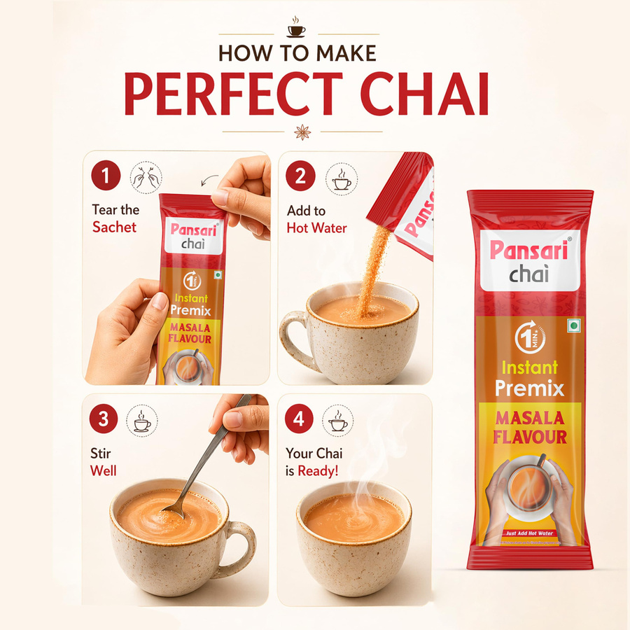 Pansari Masala Chai Instant-Tee-Pulver 15 x 14 g - Bild 2