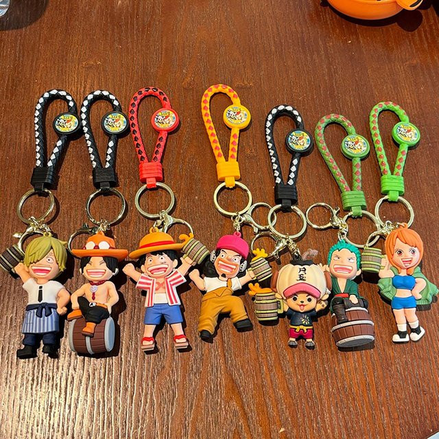 Bandai Schlüsselanhänger One Piece Strohhut-Crew Figuren, Anime - Bild 1
