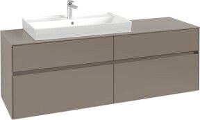 Villeroy & Boch Waschtischunterschrank Collaro in Black Oak mit Waschbecken links, B/T/H: 160 x 54,8 x 50 cm - Bild 1
