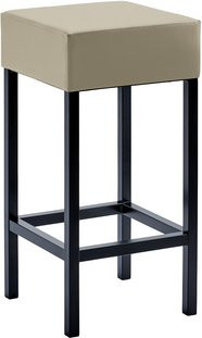 Mayer Sitzmöbel Barhocker 1113 beige mit Metallgestell B/T/H: 34 x 34 x 65 cm - Bild 1