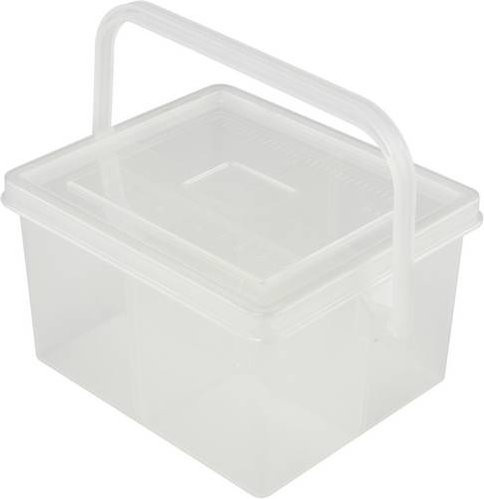 TRU Components TC-QBS-400 B203 Sortimentsbox transparent mit 4 festen Unterteilungen, B/T/H: 11,5 x 13,5 x 8 cm - Bild 1