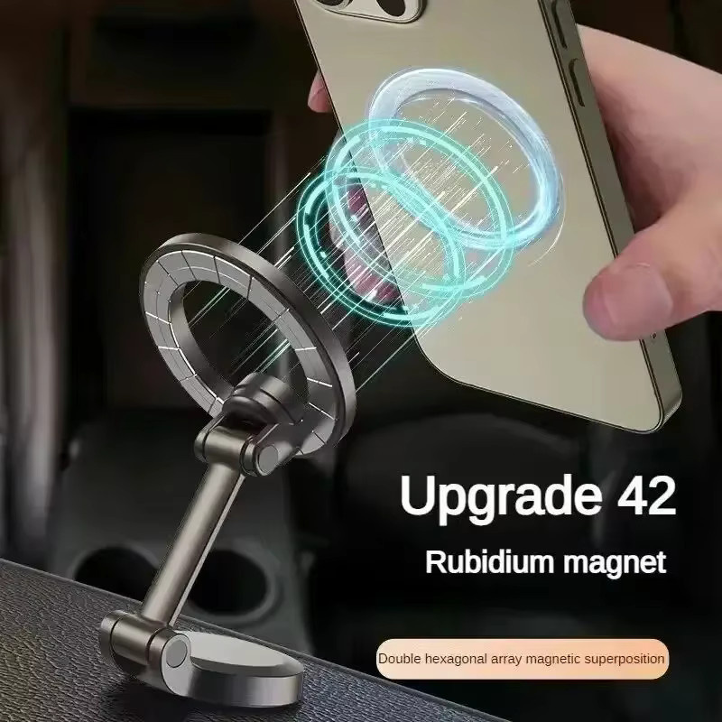 Magnetische Handyhalterung für das Auto mit 360-Grad-Drehung und MagSafe-Kompatibilität, Farbe: Silber, Universal für iPhone, Samsung und Xiaomi - Bild 3