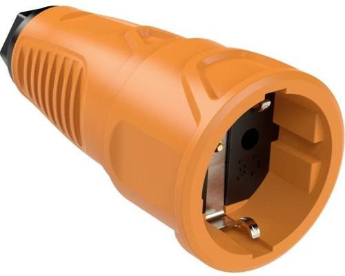 SIROX 802.450.17 Schutzkontaktkupplung aus Gummi in Orange - Bild 1