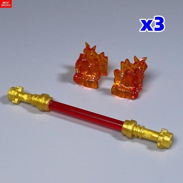Yiran toy MOC Bausteine Feuer Beinring Waffe Actionfigur 6–12 Jahre - Bild 1