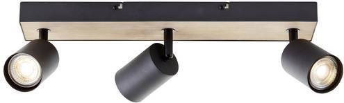 Brilliant Jello Wood G93070/76 LED-Deckenstrahler aus Holz und Metall in Schwarz mit GU10 LED-Leuchtmittel - Bild 1