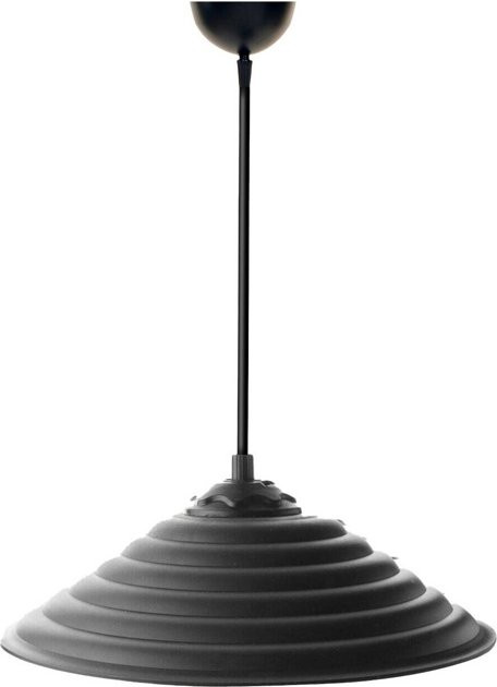 Opviq Pendelleuchte schwarz aus Polycarbonat mit 2 E27 Fassungen, B/T/H: 6,5 x 25 x 50 cm - Bild 1