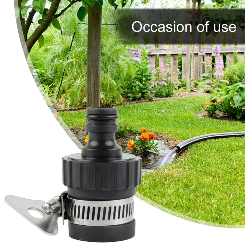 Schlauchverbinder für Gartenwasserhähne Schwarz, passend für Durchmesser 18-24 mm - Bild 2