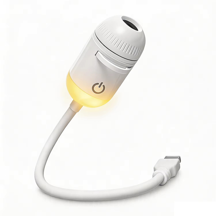 Donirt 2-in-1 USB Ambiente-Projektionslicht in Weiß mit einstellbarem Fokus für Auto-Innenbeleuchtung und Sternenhimmel-Effekt als romantische Saturn-Galaxie-Nachtlampe - Bild 6
