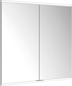 Keuco Spiegelschrank Royal Modular 2.0 in Weiß und Silber mit 2 Drehtüren, integrierter LED-Beleuchtung und internen Regalen, B/H/T: 105 x 90 x 16 cm - Bild 1