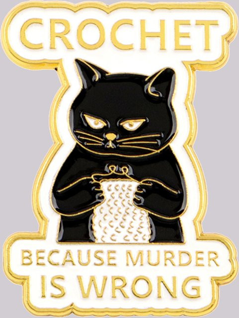 Ramulus Emaille-Anstecknadel, schwarze Katze, Unisex - Bild 1