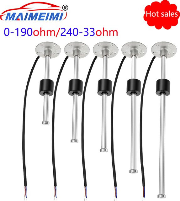MAIMEIMI Kraftstoff Füllstandsanzeige Sensor für Marine, Boot, Yacht und Auto, Farbe: Silber, Messbereich: 100mm bis 1000mm, Widerstand: 0 bis 190 Ohm und 240 bis 333 Ohm - Bild 1