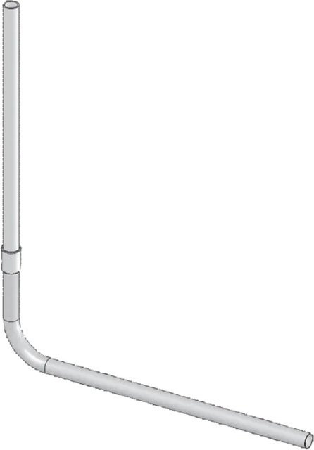 Delabie PVC-Spülrohr Ø 26/32 mm in Weiß für die Unterputz- und Hinterwandmontage - Bild 1