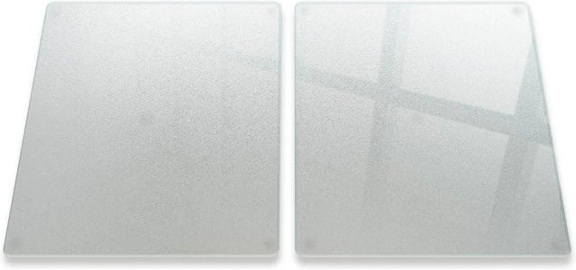 Tulup Herdabdeckplatte aus satiniertem Glas für Ceranfeld, 2 Stück, transparent, B/T: 40 x 52 cm - Bild 1