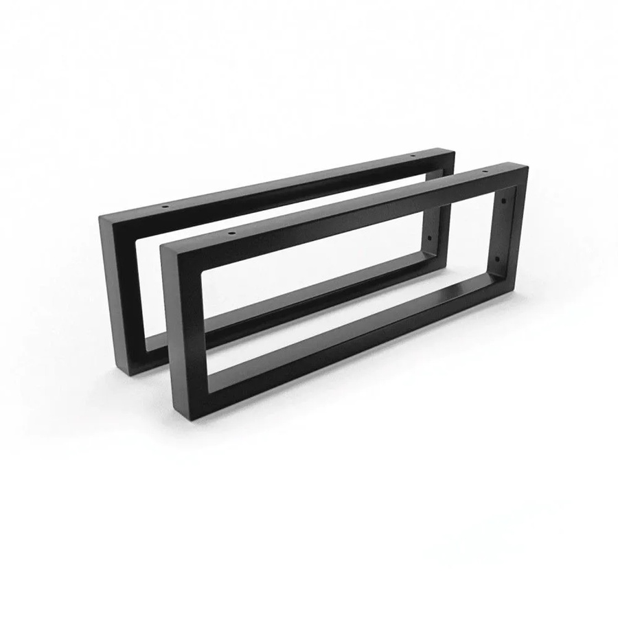 HEVVA Waschtischhalterung RHEIN 2er Set Schwarz Matt H: 15 cm, T: 45 cm - Bild 2