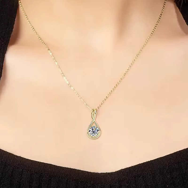 Huitan Halskette mit Anhänger, Zirkonia, Bicolor, Damen - Bild 2