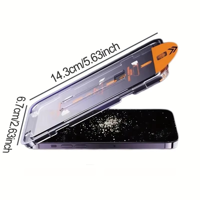 3er-Set hochauflösendes gehärtetes Glas Displayschutzfolie für Apple iPhone 17 16 15 14 13 12 11 Pro Max Plus Mini XR in Transparent - Bild 4