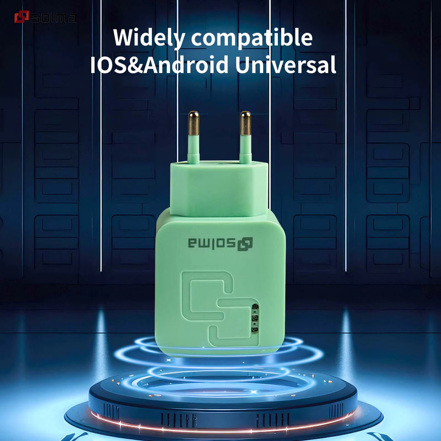 Solma 2-Port USB Wandladegerät mit EU-Stecker für iPhone, Android und Kameras - Bild 3