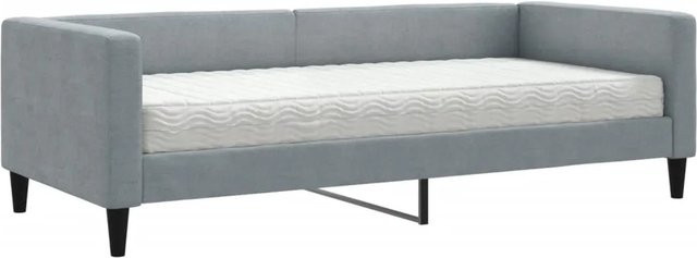 vidaXL Tagesbett mit Matratze in Hellgrau, B/T/H: 190 x 90 x 68 cm - Bild 1