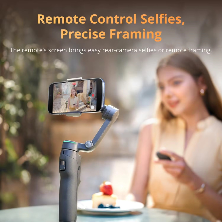 DJI OSMO Mobile 8P Gimbal-Stabilisator für iPhone und Android mit 3-Achsen-Stabilisierung, Funksteuerung, nativem Tracking, integrierter Verlängerungsstange und Stativ - Bild 2