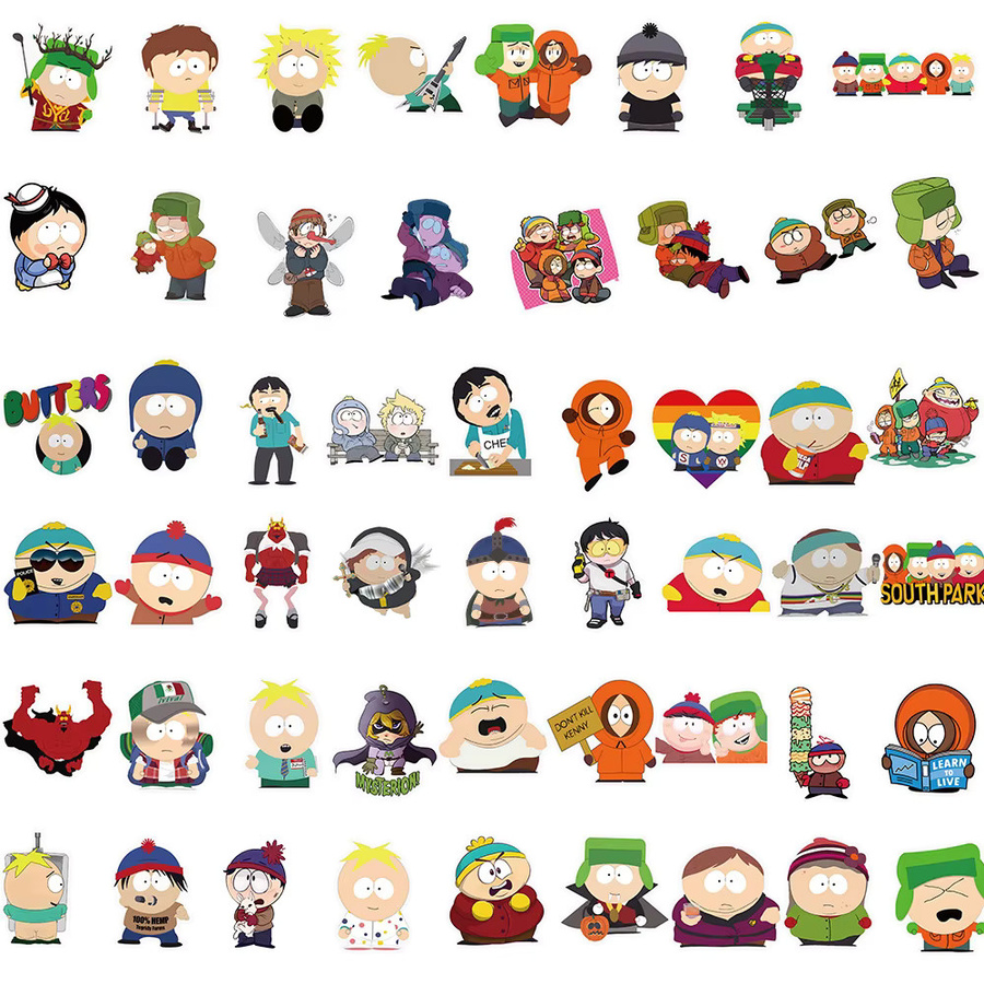 Rspctou SouthPark Aufkleber, Cartoon-Sticker, Bunt / Mehrfarbig - Bild 4