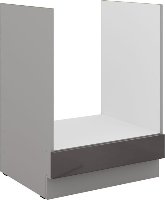 Herd Unterschrank Grey Bianca in Hochglanz Grau, Breite: 60 cm - Bild 1