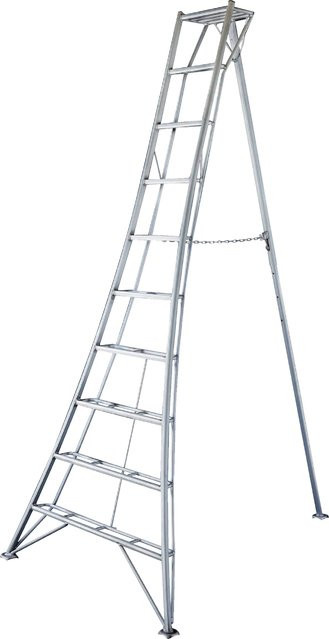 Niwaki Aluminium Gartenleiter 3-Holm in Silber, B/H: 147 x 300 cm - Bild 1