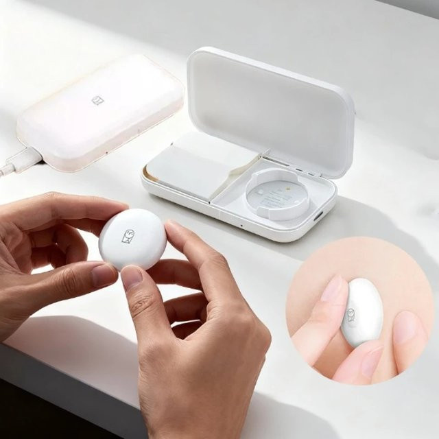 Miaomiaoce Intelligentes Digitales Baby-Smart-Thermometer mit Temperaturanzeige und Hochtemperaturalarm in Weiß - Bild 1