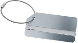 Sigel Move It Namensschild für Office Rucksack und Schultergurte, beschreibbar, Silber, B: 40 mm, L: 80 mm - Bild 1