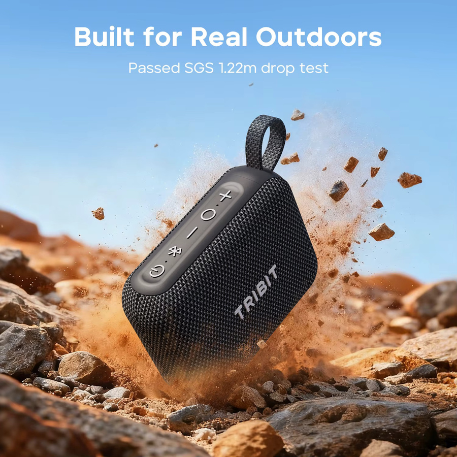 Tribit PocketGo Tragbarer Bluetooth-Lautsprecher IP68 Wasserdicht mit 20 Stunden Spielzeit und TF-Kartensteckplatz in Schwarz oder Grün - Bild 5