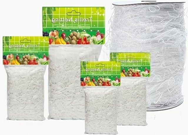 XYNN Gartengerüstnetz aus Polyester als quadratische Rankhilfe für Kletterpflanzen in Weiß, B: 150 cm, H: 900 cm - Bild 1