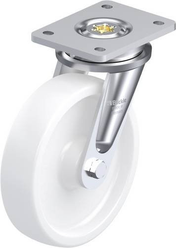 Blickle Lenkrolle LO-SPO 201G in Weiß, verzinkter Stahl und Kunststoff, Rad-Durchmesser: 20 cm, Tragfähigkeit: 1000 kg - Bild 1