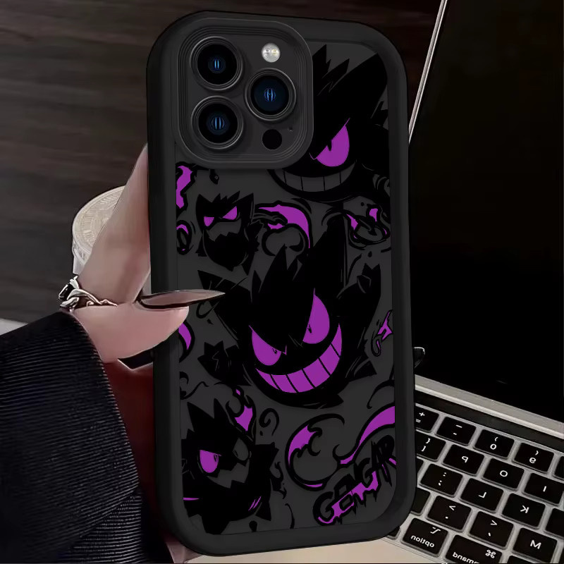 Handyhülle mit Gengar Art Design für iPhone Modelle, weiche TPU-Rückseite, Multicolor - Bild 1