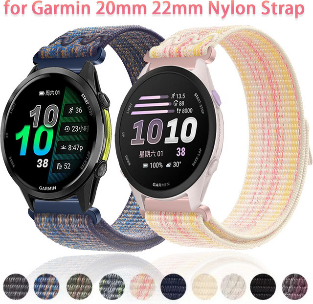 Garmin Uhrenarmband Nylon, Schwarz, 20mm 22mm, Unisex - Bild 1
