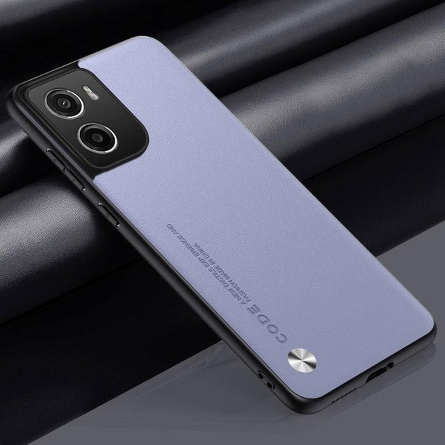 Stoßfeste PU Lederhülle für Motorola Moto G06 in Lichtlila - Bild 1