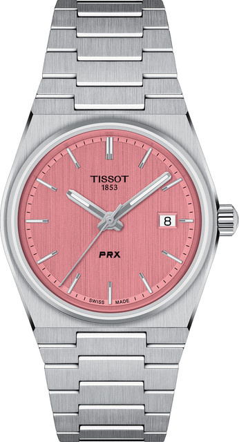 Tissot Damenuhr PRX, Quarz, Edelstahl, rosa, 35 mm, 10 ATM - Bild 1