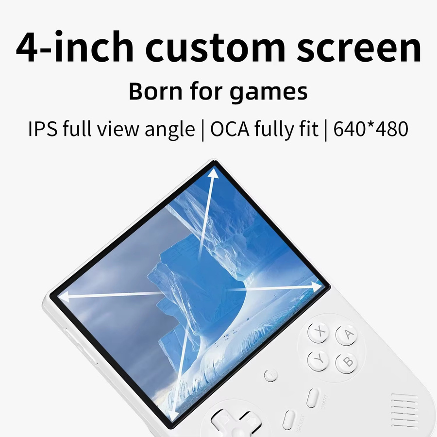 Anbernic RG40XXV Handheld Retro-Spielekonsole mit 4.0 Zoll IPS Display in Weiß - Bild 3