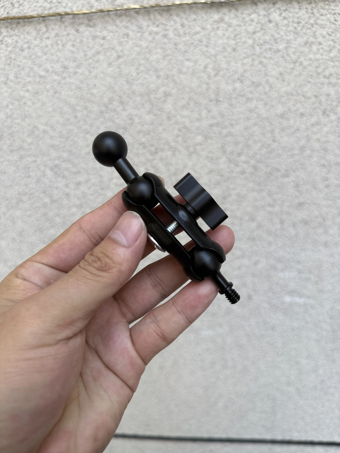 Handyhalterung aus Aluminiumlegierung mit Ausleger-Stativ, 1/4-Zoll-Schraube und Kugelkopfgelenk in Schwarz - Bild 2