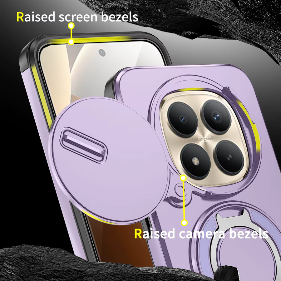 Xiaomi Magnetische Drehbare Handyhülle mit Schiebefenster und Sturzschutz für Redmi Note 15 14 13 Pro Plus 14s in Pink oder Purple - Bild 4