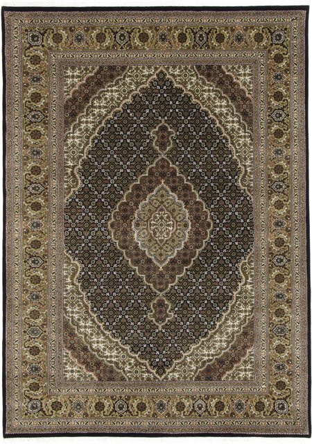Handgeknüpfter Orientteppich TÄBRIZ Mahi Exclusiv aus Wolle und Lyocell, Mehrfarbig Braun, B/T: 140 x 70 cm - Bild 1