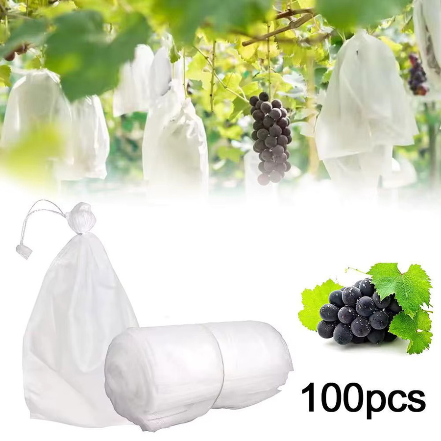Wasserdichte Obst- und Gemüse-Schutztasche aus Vlies als Anti-Insekten- und Anti-Vogel-Netz für Pflanzen und Sämlinge in Weiß - Bild 4