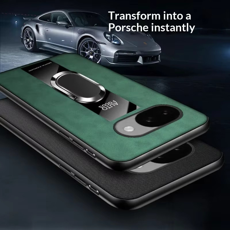 Luxus Porsche Leder Hülle für Google Pixel 10A 10 Pro XL 9A 9 Pro XL stoßfest in Schwarz - Bild 1